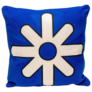 Coussin Icon étoile bleu et blanc Kare Design