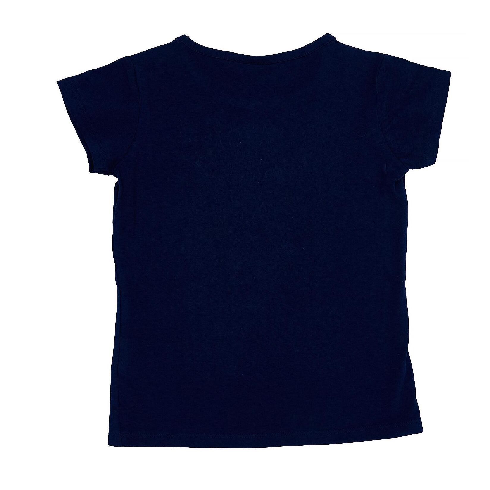 Camiseta de manga corta de niña con logo pequeño foil