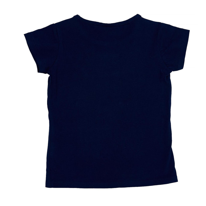 Camiseta de manga corta de niña con logo pequeño foil