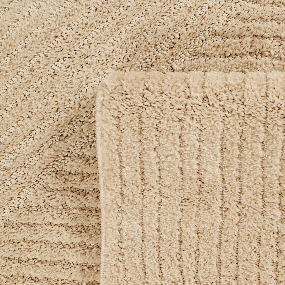 HARMONIE - Tapis de salon beige à motif géométrique en relief