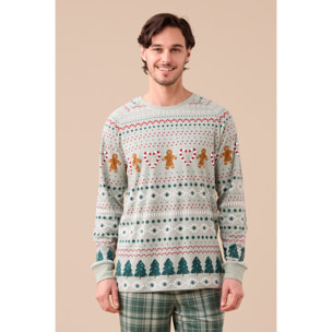 Pigiama uomo caldo cotone articolo natale. Noidinotte