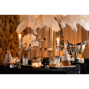 J-Line photophore Plumes - verre - noir - small - 4 pcs