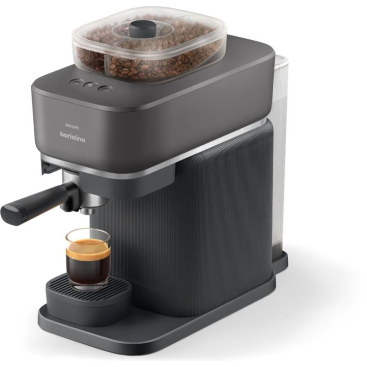 Machine à expresso PHILIPS Baristina BAR320/60 cafetière à grain bac double compartiment Noire