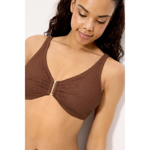 Top bikini contenitivo Marrone