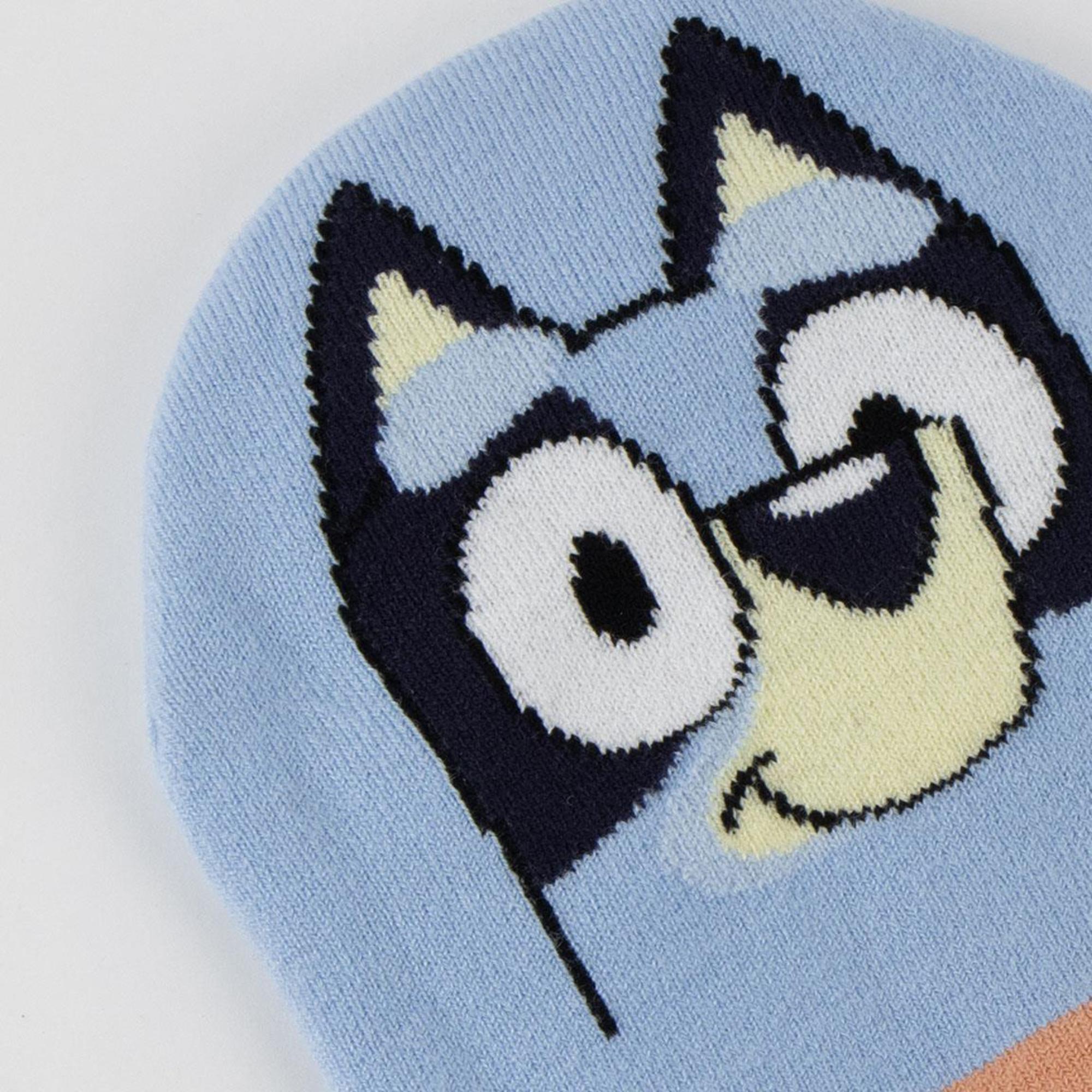Gorro de punto infantil reversible "Bluey"