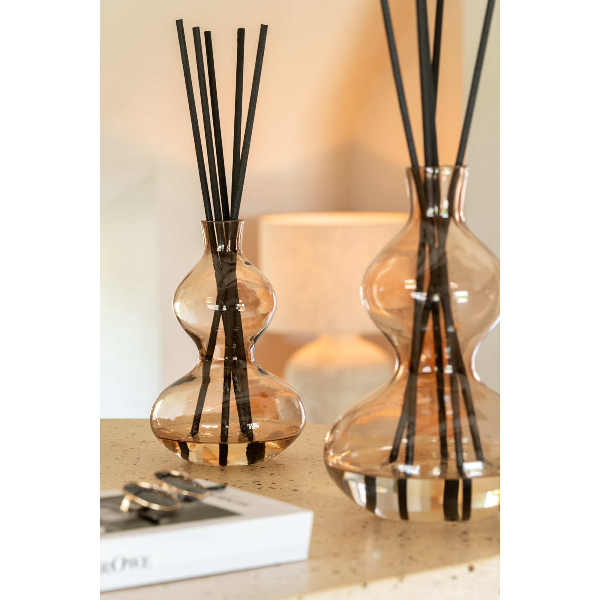 J-Line Bâtonnets parfumés Nordic Vetiver Verre Ambre Large