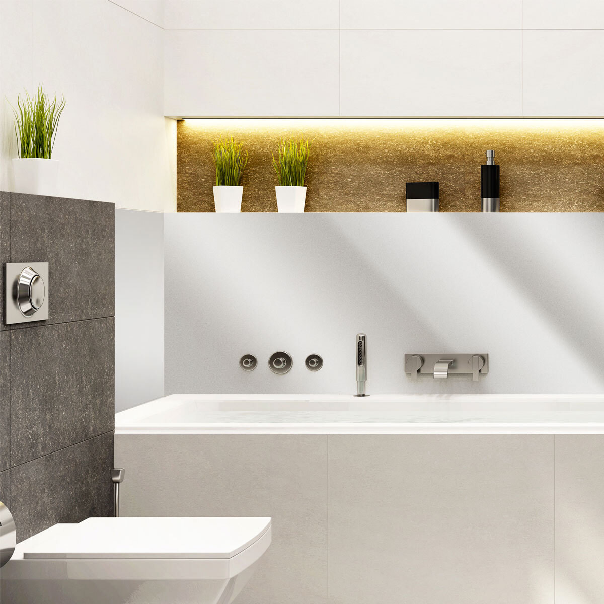 Rouleau adhésif décoratif Vinyle au Mètre - Argent - Sticker Lavable Imperméable Mur Cuisine Meubles