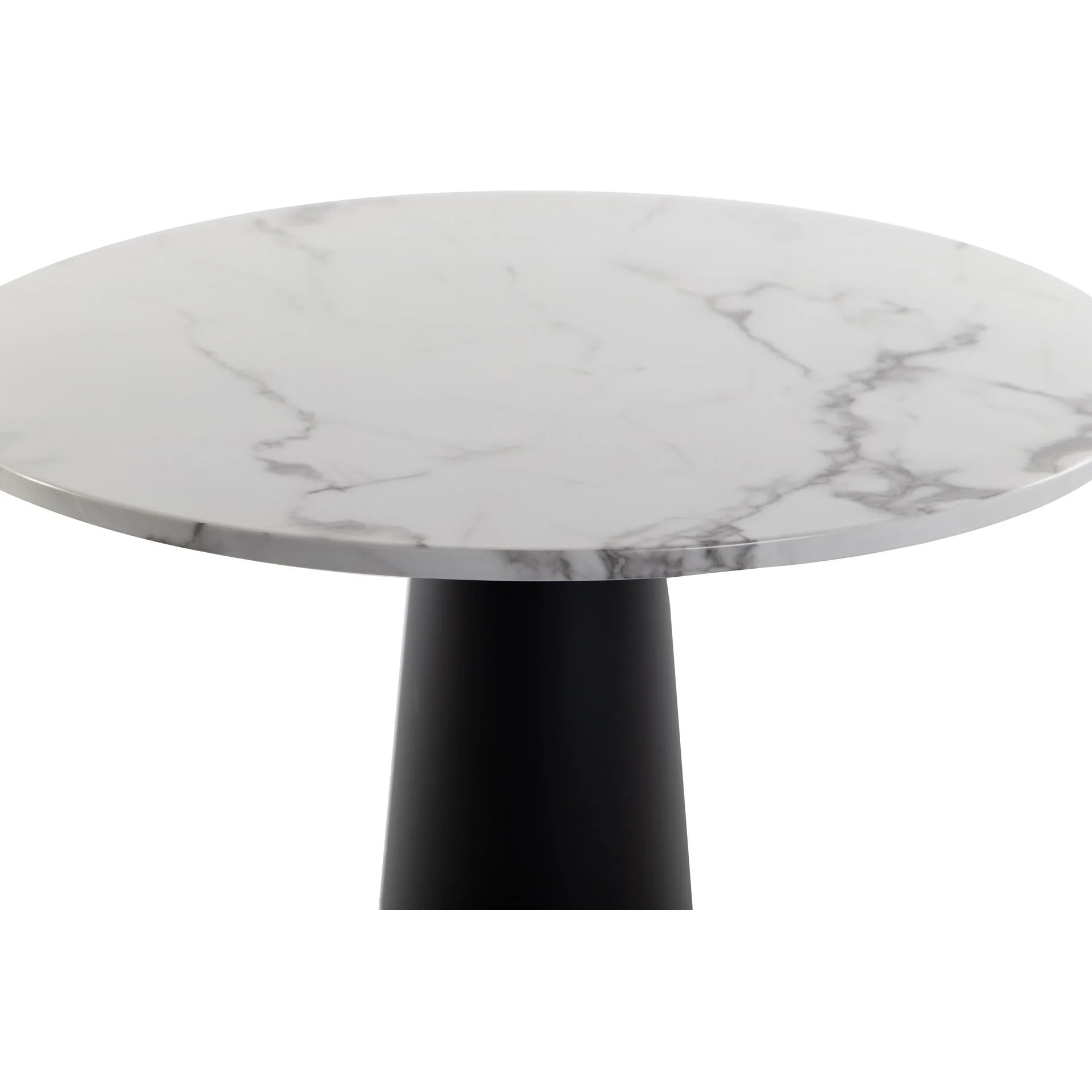Mesa Comedor Acero Inoxidable Y Mármol Brampton 80x80x75 Cm