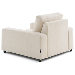 Pivoine - fauteuil en velours texturé - Beige