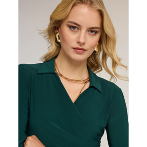 Motivi - Vestito in jersey drappeggiato - Verde