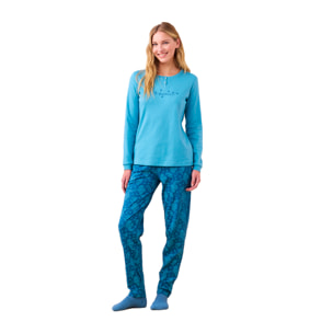 Pigiama donna invernale in caldo cotone articolo cachemire. Noidinotte