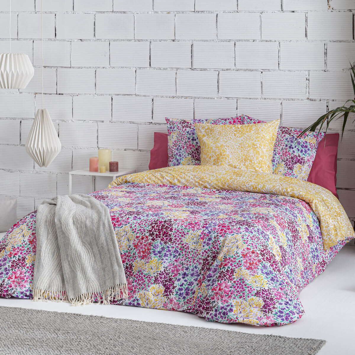 Funda nórdica reversible 100% algodón KASAI multicolor - varias medidas disponibles