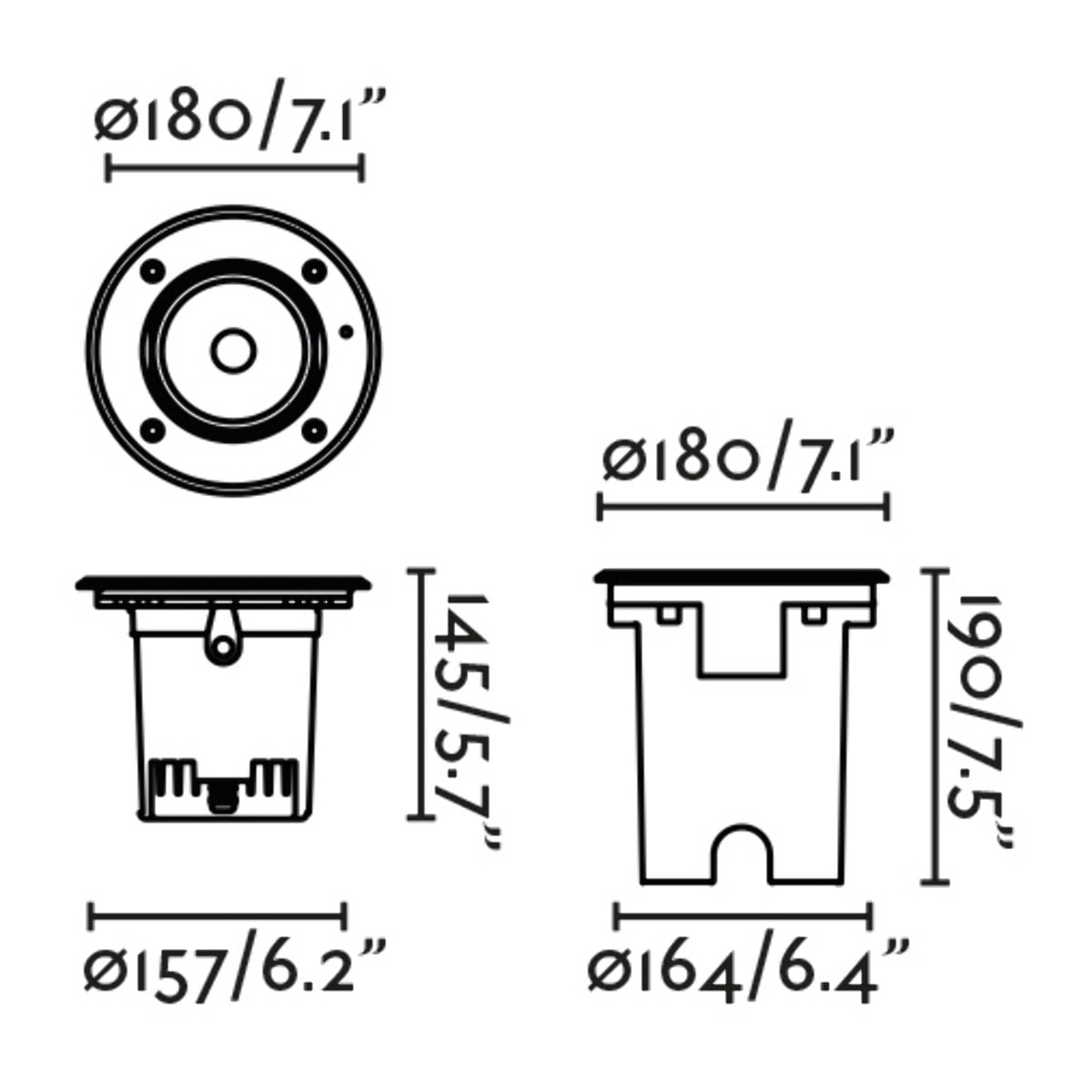 GEISER 180 Empotrable bañador de pared