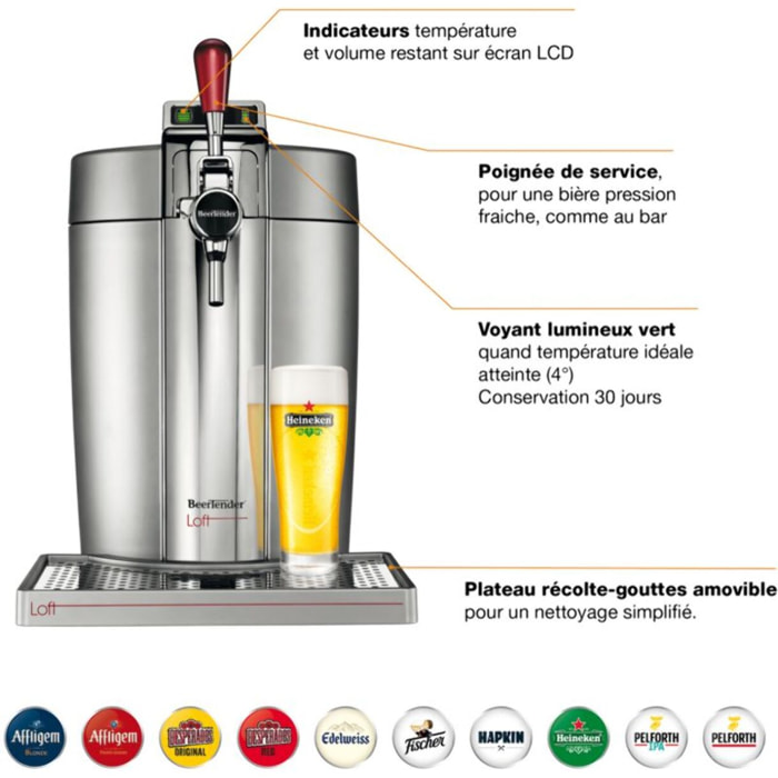 Tireuse à bière KRUPS VB700E Beertender Loft Silver