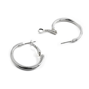 Pendientes Lux by Lux acabadoss en rodio