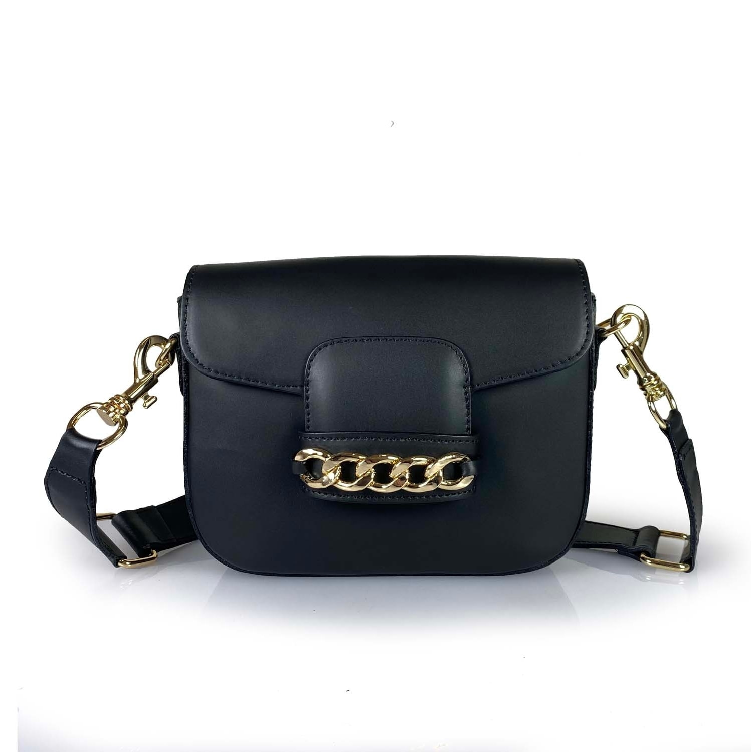 Borse Donna colore Nero-in pelle Made in Italy 24x20x7cm