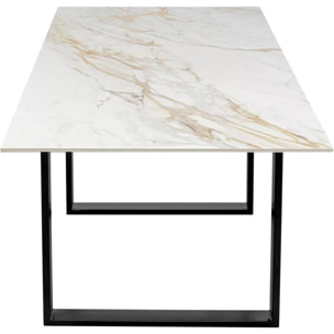 Table Eternity blanche et noire 180x90cm Kare Design