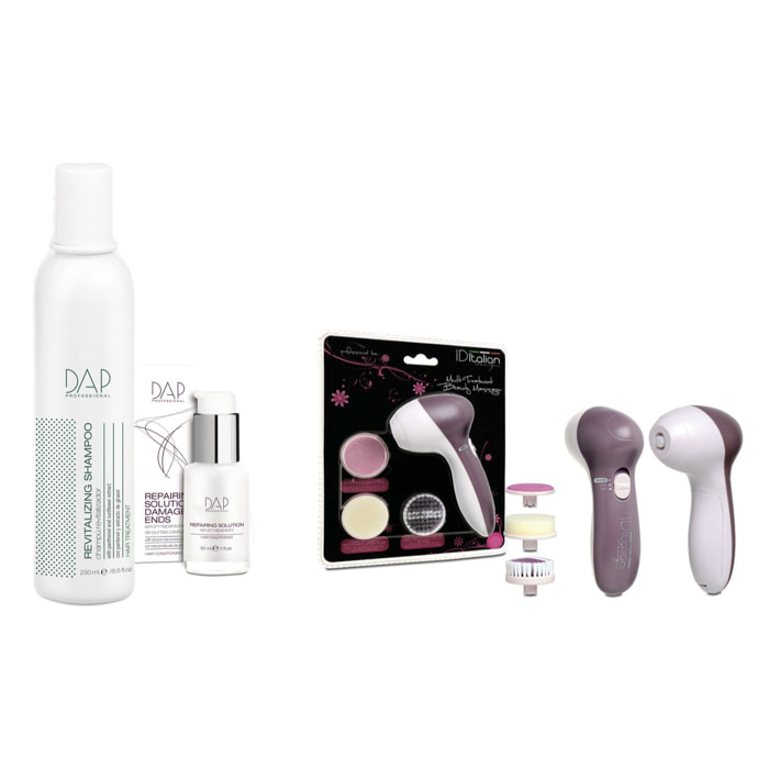 pack revitalizador del cabello + set micro abrasion facial de regalo