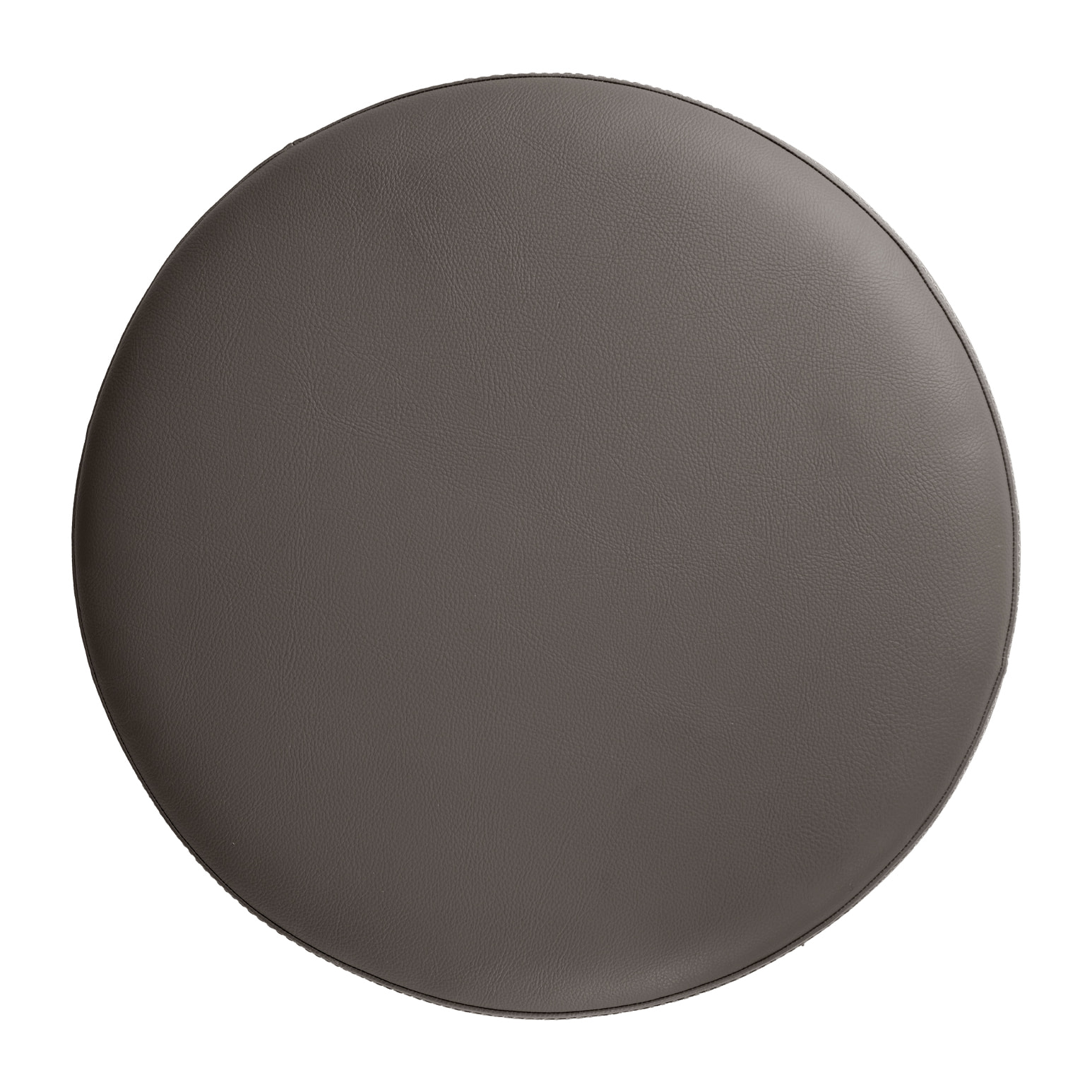Puff con asiento tapizado en polipiel en gris oscuro sus patas de madera de mdf en negro 43x43x42cm