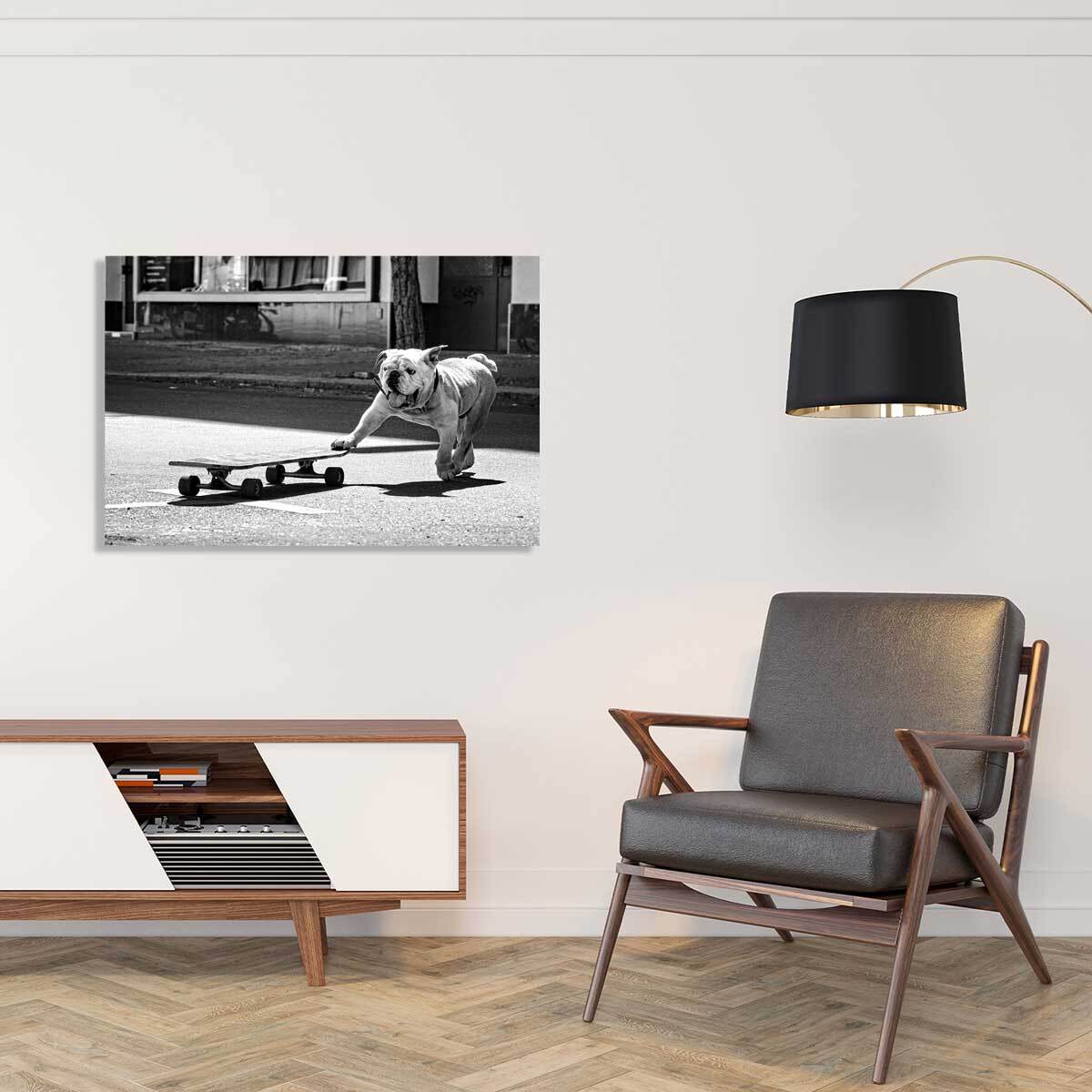 Tableau animaux skate dog  Tableau alu Dibond