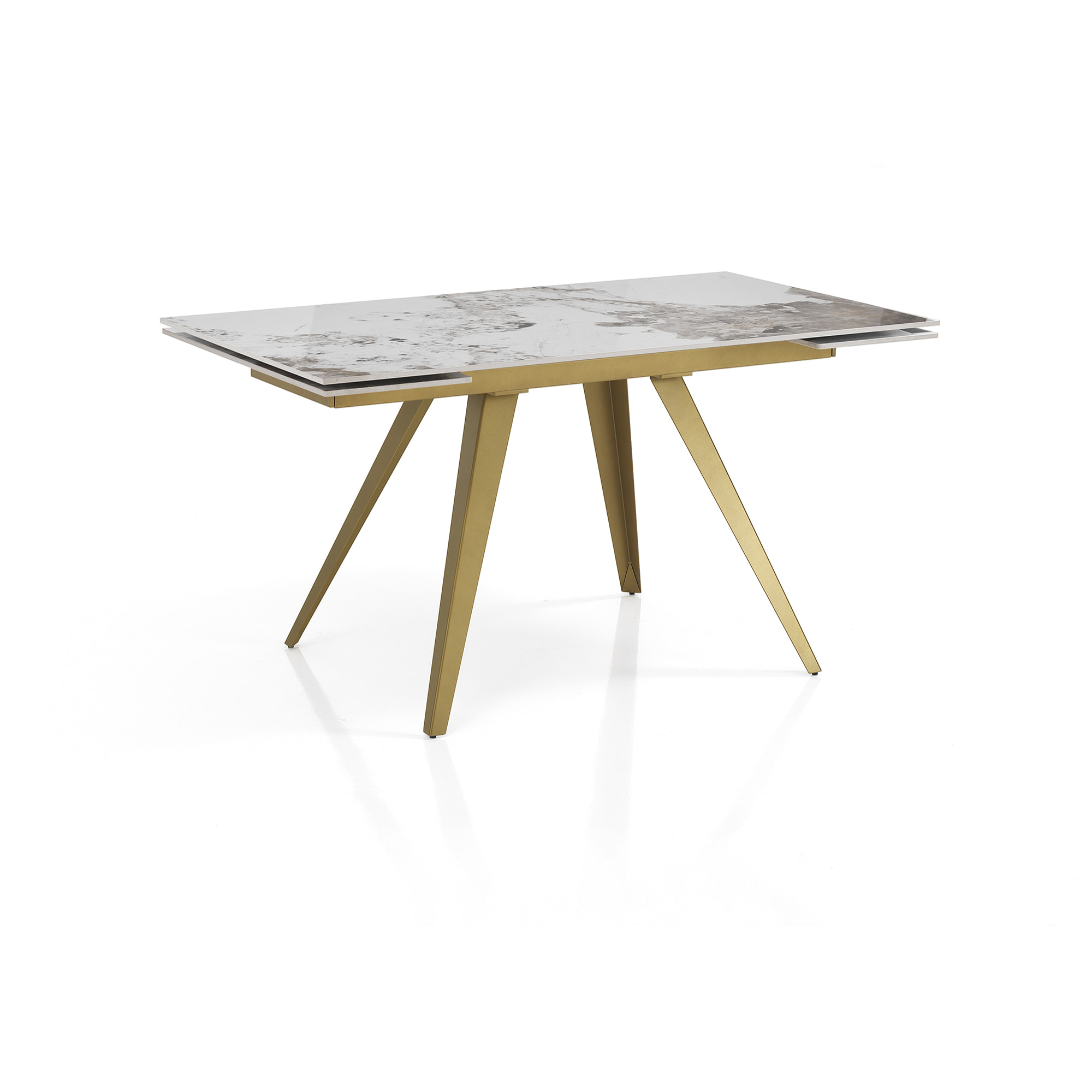 ORESTELUCHETTA Tavolo allungabile MORGAN 140 GOLD - ONICE MARBLE