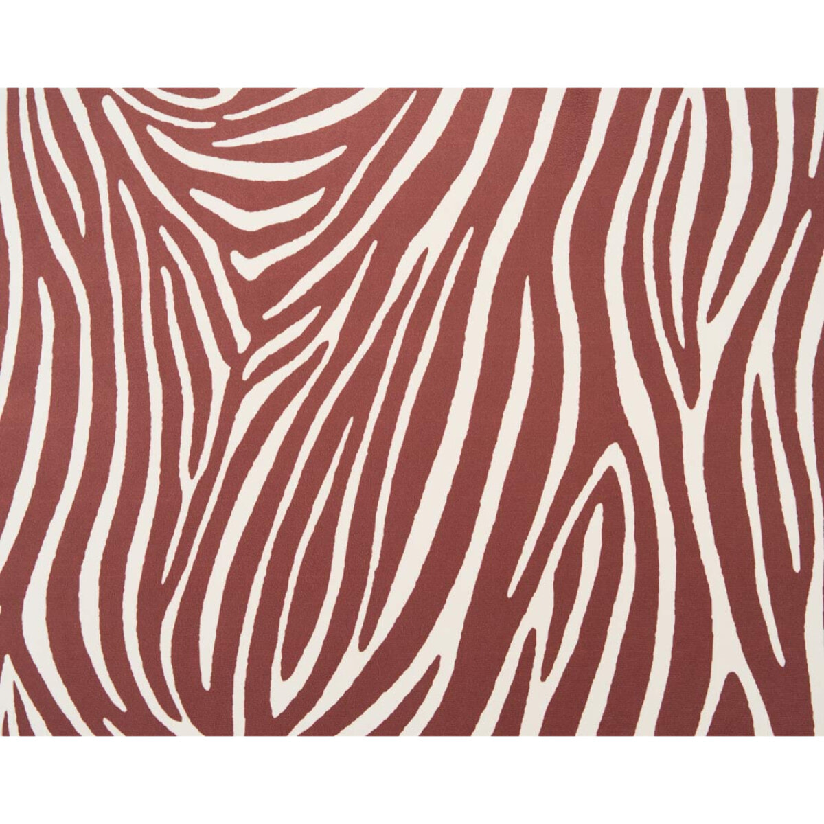 Arty - pouf zèbre en velours - Marron / Blanc
