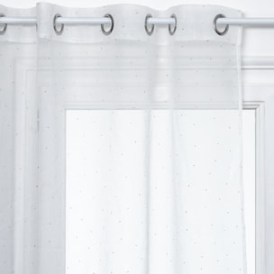 Voilage 3D - blanc et or - 140x240 cm