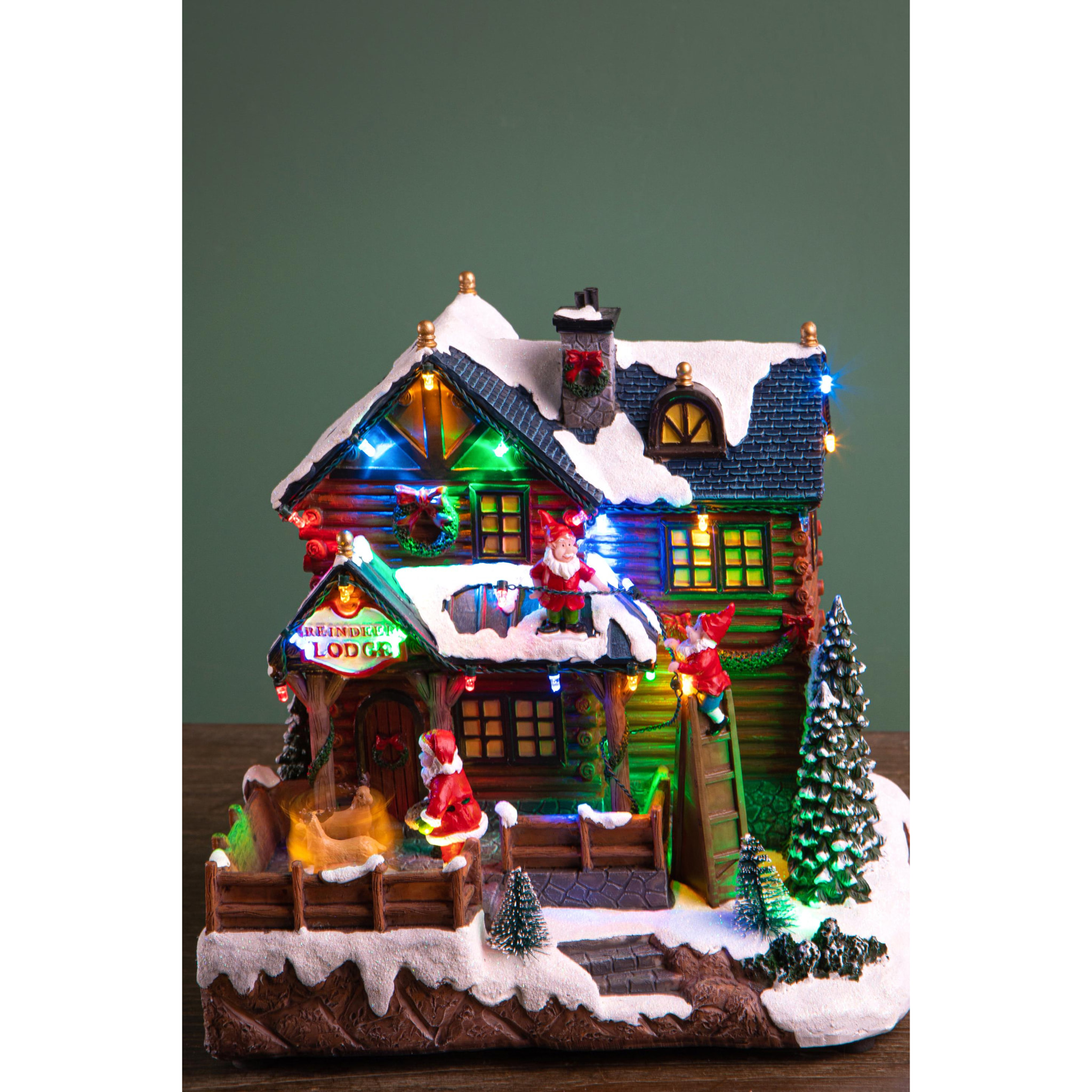 Baita con musica luci e movimento - Pezzi 1 - 25,5xH25x21cm - Bianchi Dino SpA