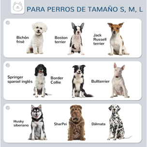 Comedero Elevado para Perros con 2 Platos Desmontables Ajustable 44x27,7x28cm