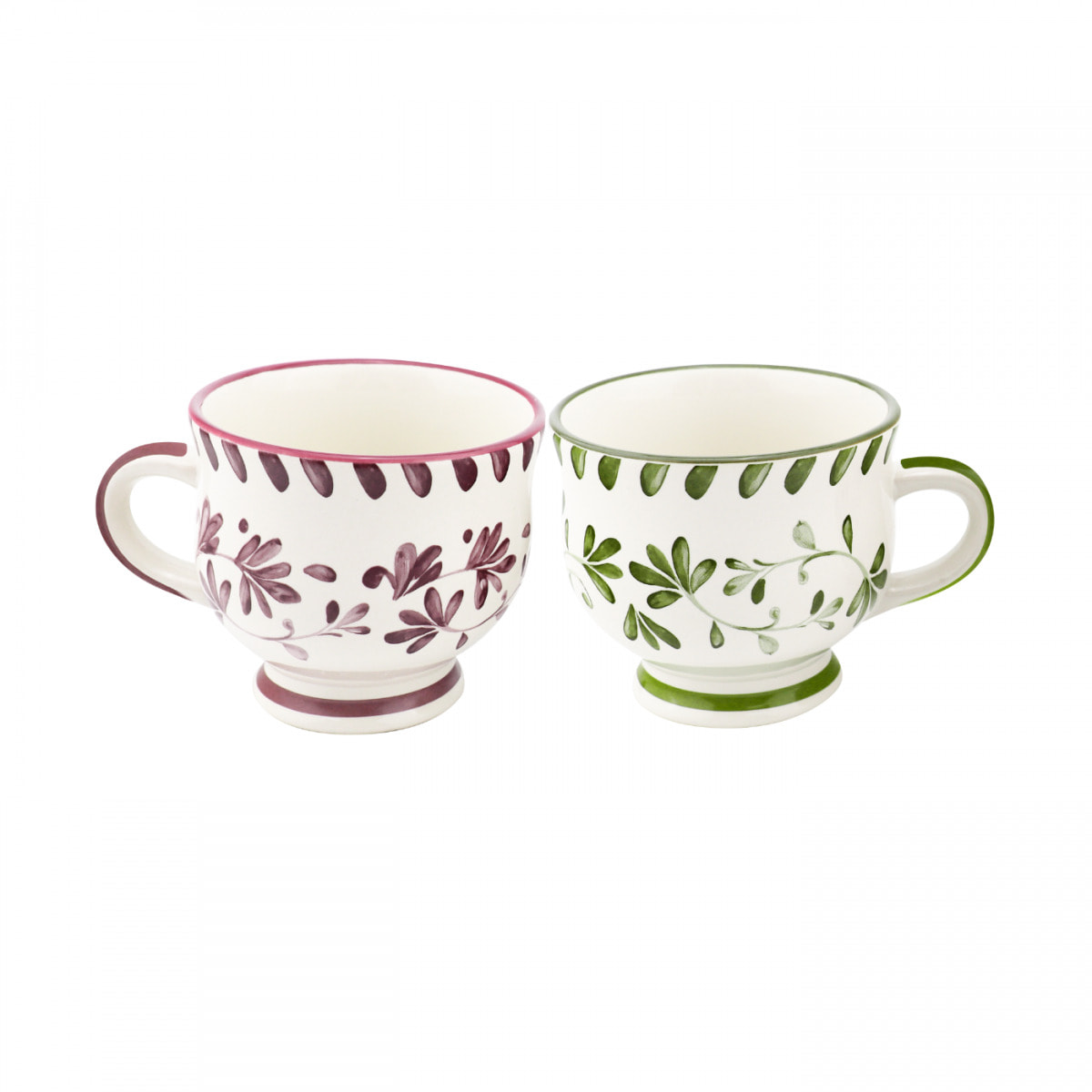 Lot de 6 mugs à pieds, TRATTORIA
