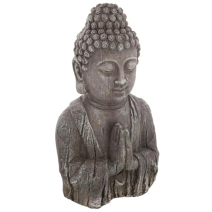 Statuette "Bouddha" buste - effet bois H48 cm