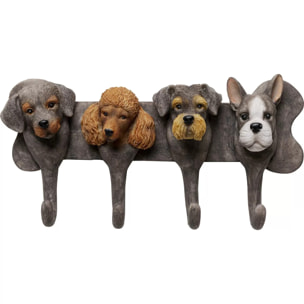 Portemanteau mural chiens 31cm Kare Design