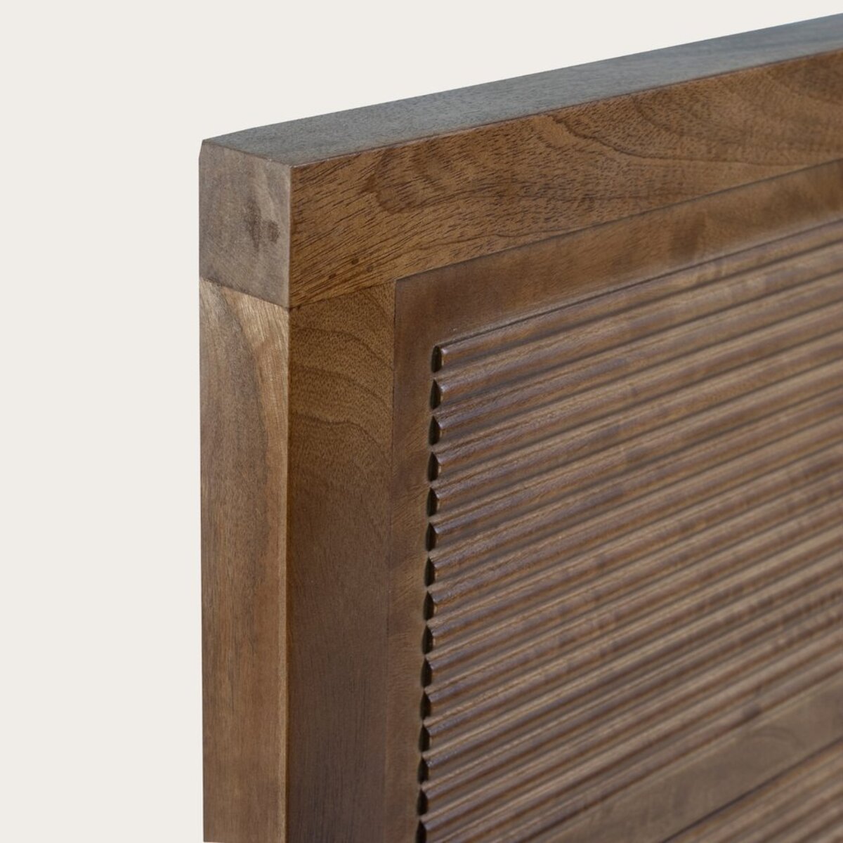 Tête de lit Boreal -bois massif de manguier-couleur noyer 162 x 78 x 4 cm