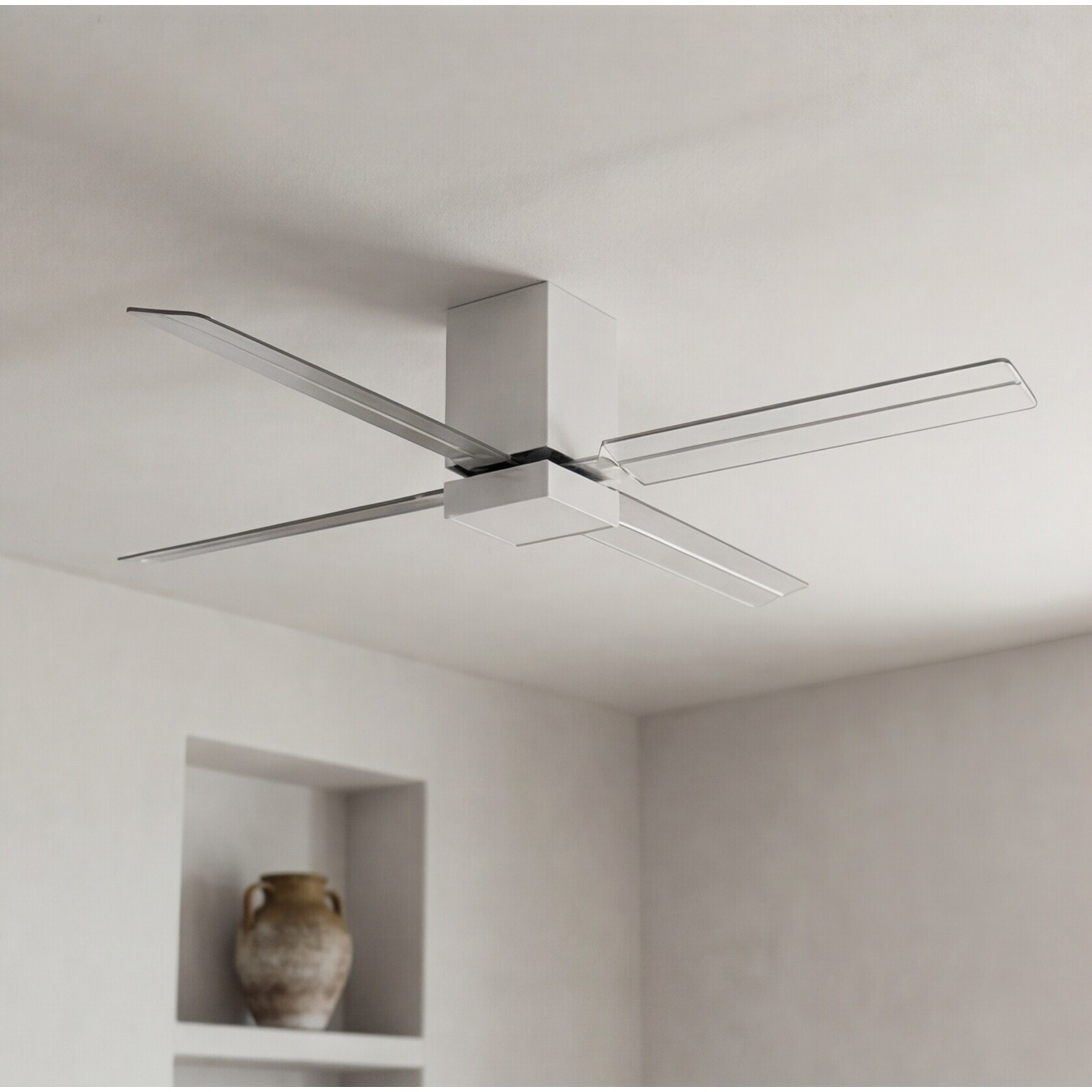 FORLIGHT Ventilador IP20 Zonda LED 19.2W 3000K Blanco Transparente 1221lm