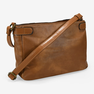 Bolso bandolera cuero vintage con cinturón