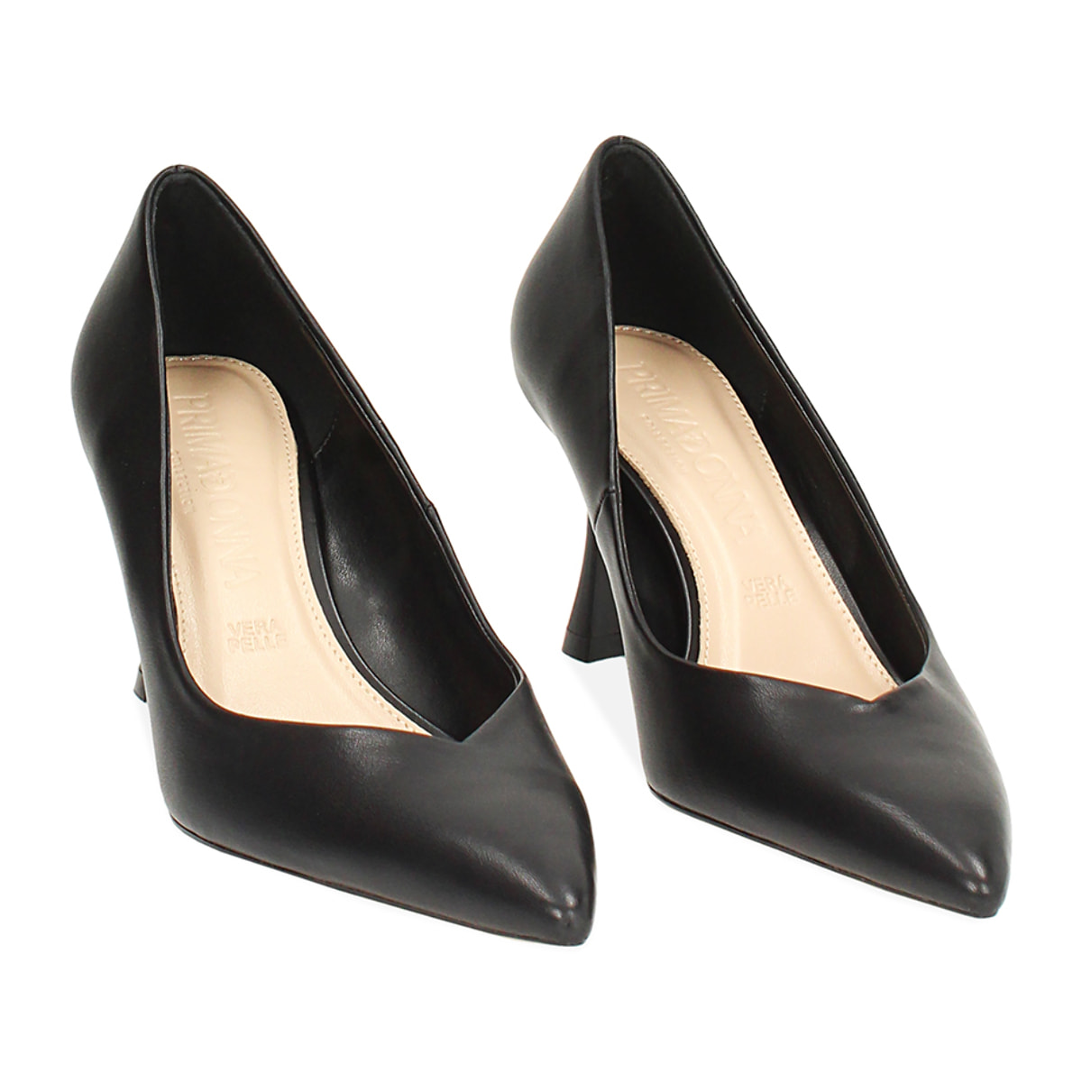 Décolleté donna nere, tacco 8 cm