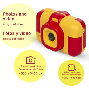 Fotocamera per bambini L1 per foto e video, con giochi integrati.