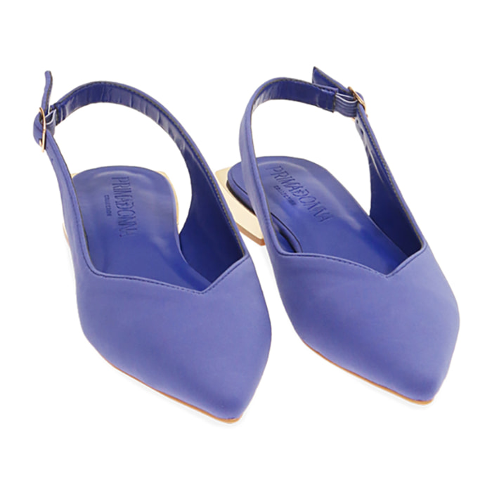 Ballerine viola slingback in tessuto