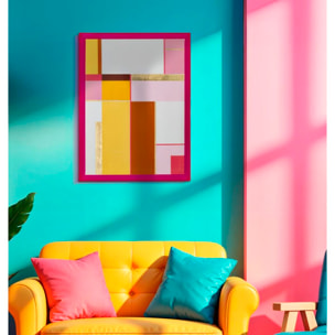 STAMPA SU TELA LACCATTO ACRYLIC C/CORNICE -B- CM 60X3,3X80