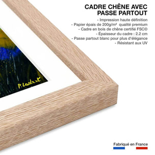 Affiche  flaque Affiche + cadre en bois - Chêne