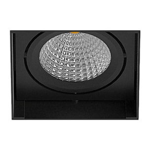 Ledsc4 LedsC4 Downlight LED Recessed Trimless Negro 860lm 3000K - Iluminación Eficiente y Moderna para Hogar, Aluminio y Policarbonato, Multidir Evo Small