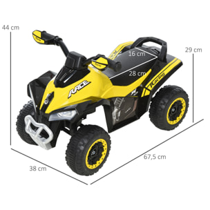 Quad Correpasillos para Niños con Luces y Música Amarillo