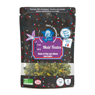 Matéa Teatox - Maté et Thé Vert Bio - Sachet vrac 100g