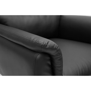 Fauteuil pivotant noir JONAH
