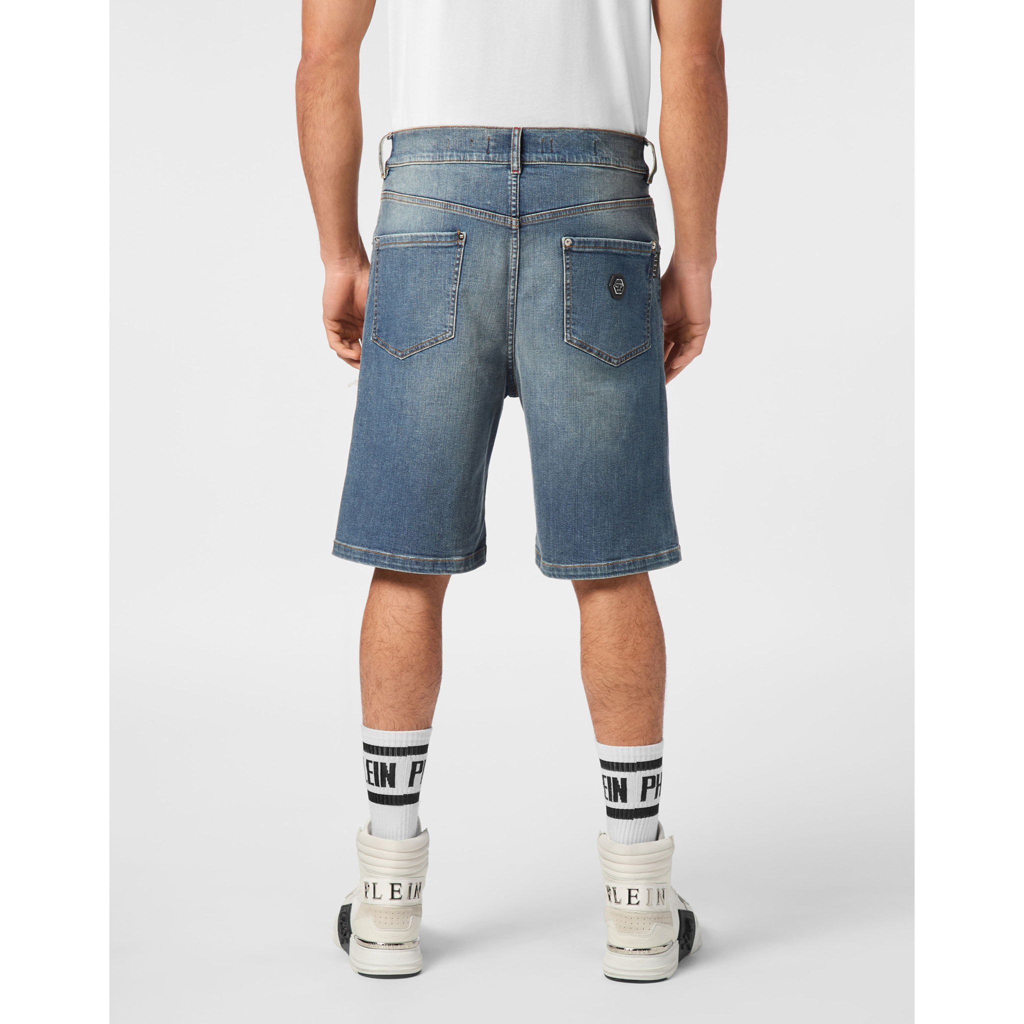 PHILIPP PLEIN Pantalones cortos vaqueros