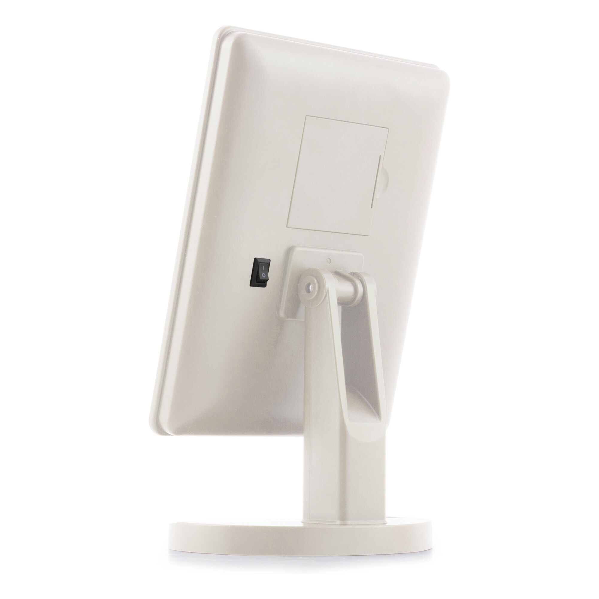 Specchio LED Touch da Tavolo - ABS e Vetro - Bianco - 17x27x12 cm