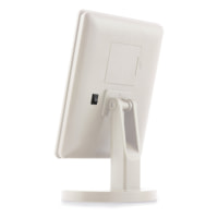 Specchio LED Touch da Tavolo - ABS e Vetro - Bianco - 17x27x12 cm