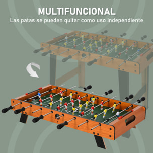 Mesa de Futbolín MDF Acero Inoxidable 84,5x40x61,2 cm Negro