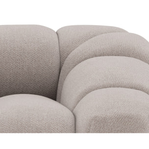 Ava - canapé 3 places bubble en velours texturé - Gris clair
