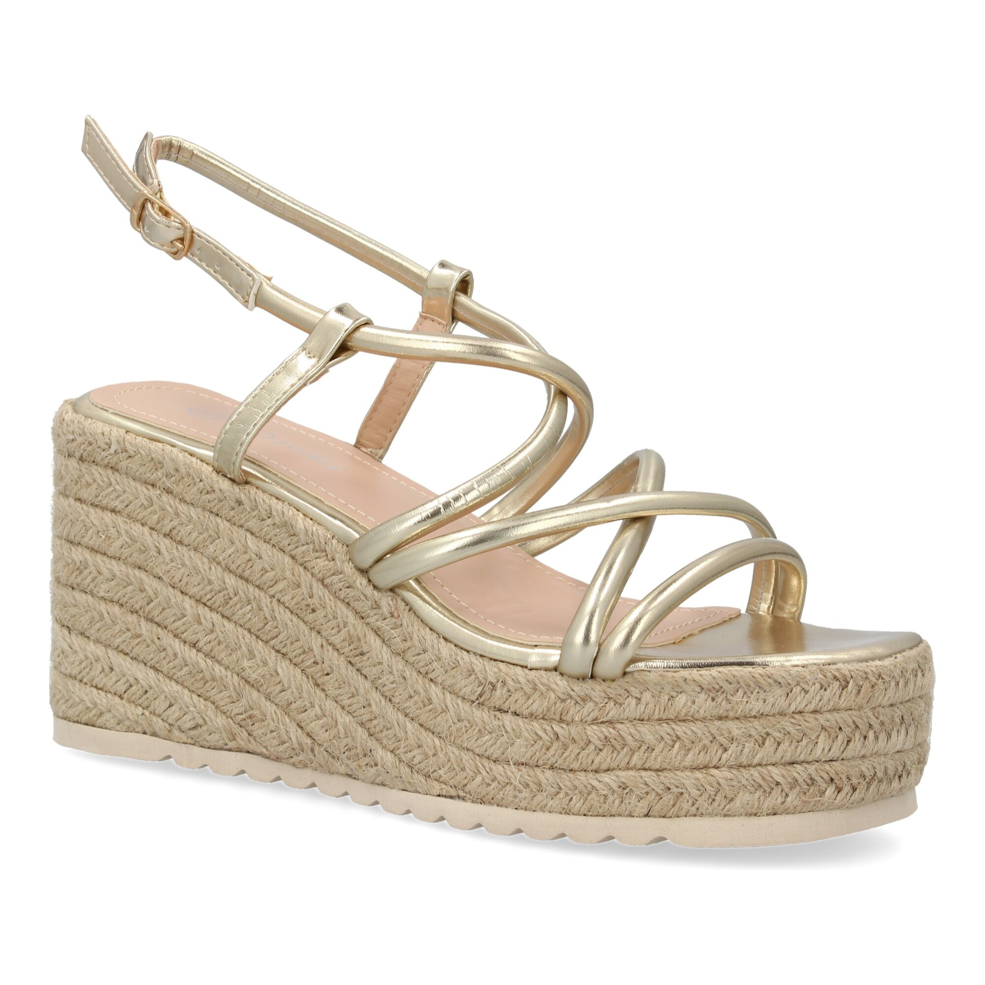 Sandalias de cuña de yute para mujer, comodas y elegantes diseño moderno con tiras cruzadas